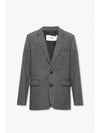 Men's Two Button Virgin Wool Blazer Jacket Grey - AMI - BALAAN 2