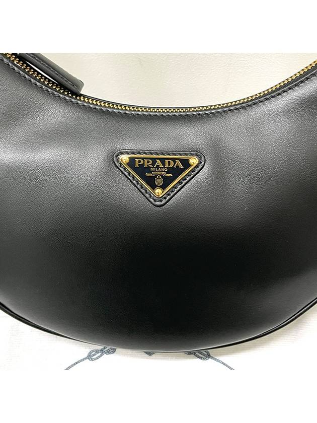 Arque Leather Shoulder Bag Black - PRADA - BALAAN 9