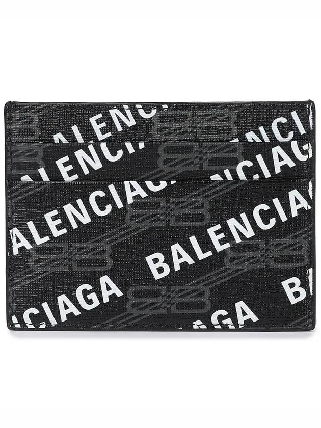 Monogram Pattern Card Wallet Black - BALENCIAGA - BALAAN 2