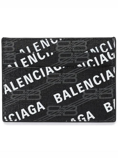 Monogram Pattern Card Wallet Black - BALENCIAGA - BALAAN 2