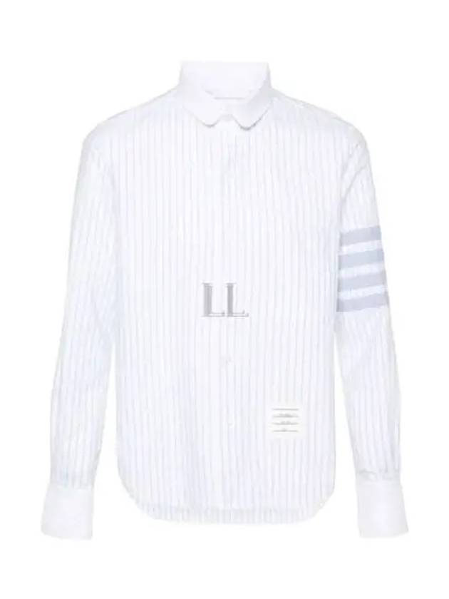 4 Bar Stripe Long Sleeve Shirt White - THOM BROWNE - BALAAN 2