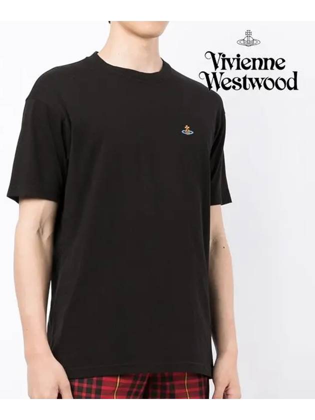 ORB Logo Cotton Short Sleeve T-Shirt Black - VIVIENNE WESTWOOD - BALAAN 9