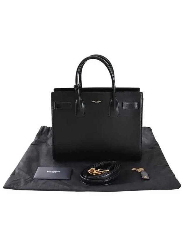 Sac De Jour Small Smooth Leather Baby Tote Bag Black - SAINT LAURENT - BALAAN 11