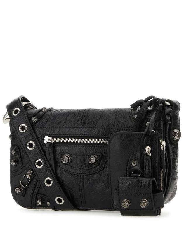 Zipper Stud Arena Lambskin Shoulder Bag Black - BALENCIAGA - BALAAN 3