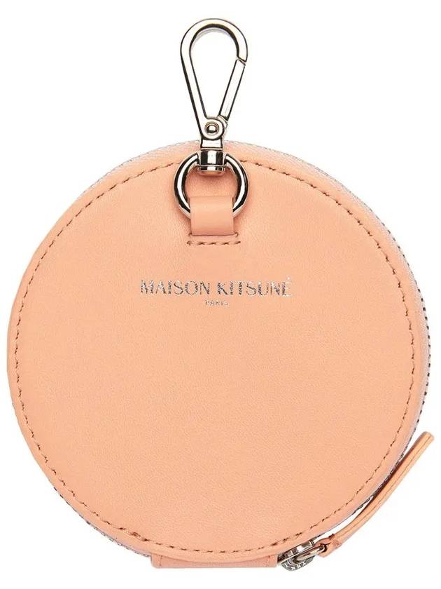 Fox Head Engraved Logo Coin Wallet Peach - MAISON KITSUNE - BALAAN 3