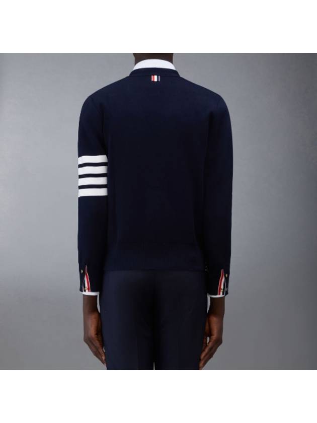 Milano Stitch 4 Bar Cardigan Navy - THOM BROWNE - BALAAN 3