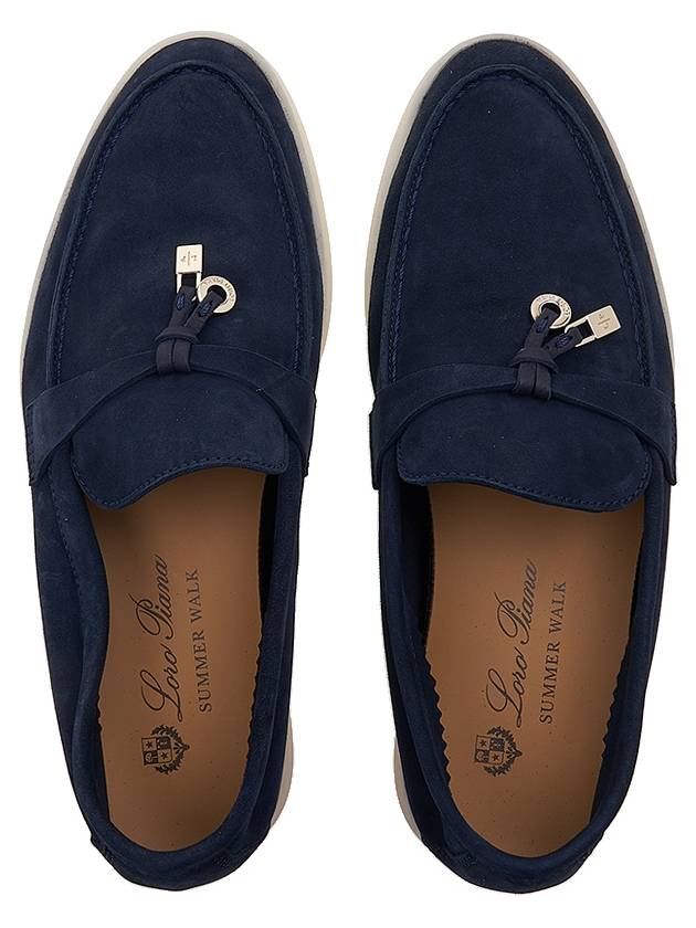 Summer Charms Walk Suede Loafers Navy - LORO PIANA - BALAAN.