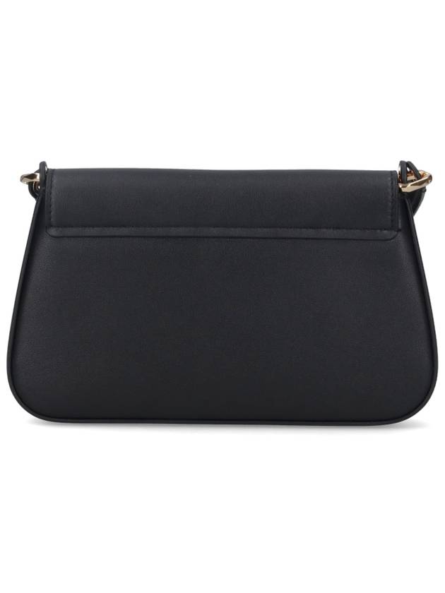 Logo Plaque Fold Over Cross Bag Black - VALENTINO - BALAAN 4