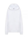 Big Logo Print Overfit Cotton Hoodie White - MSGM - BALAAN.