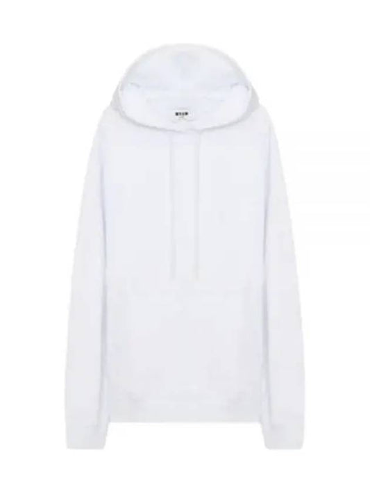 Maxi Logo Print Overfit Cotton Hoodie White - MSGM - BALAAN 2