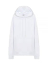 Maxi Logo Print Overfit Cotton Hoodie White - MSGM - BALAAN 2