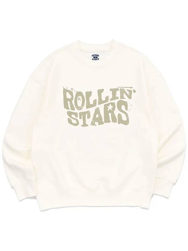 Rolling Star Sweatshirt Ivory - POLYGRAM - BALAAN 3