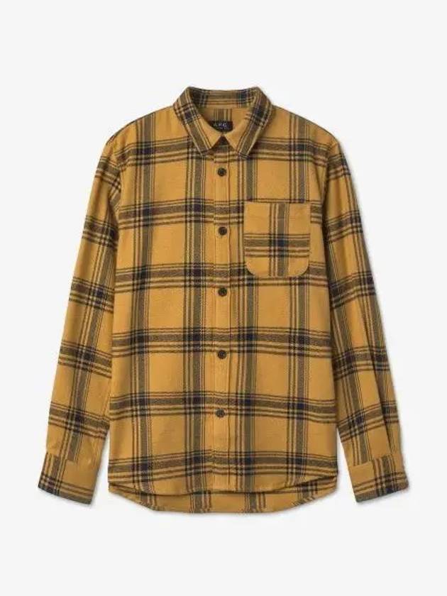 Trek Check Wool Overshirt Yellow - A.P.C. - BALAAN 2