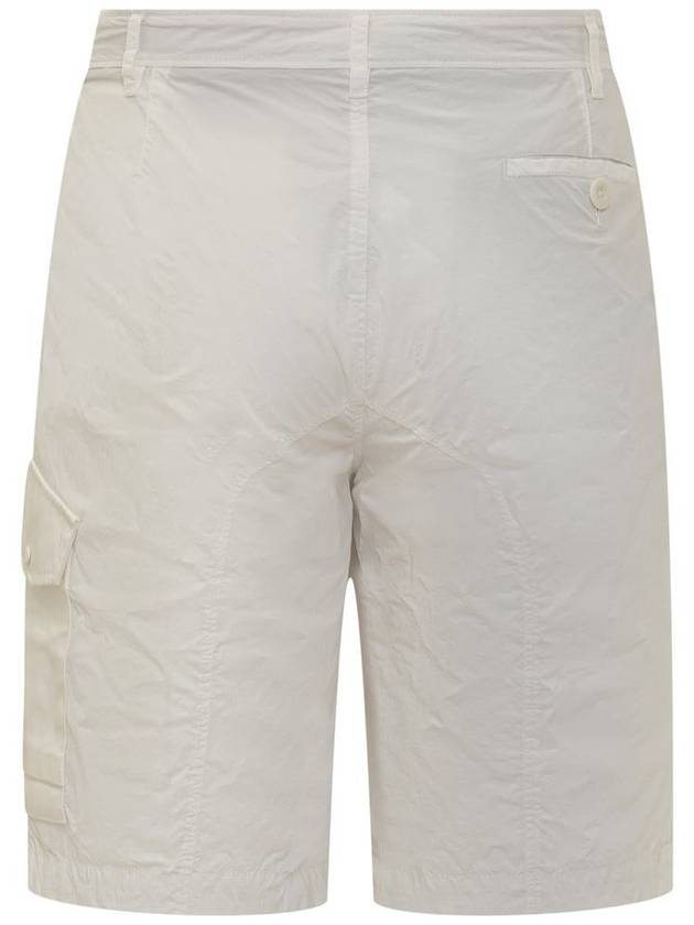 Nylon Tactel Cargo Bermuda Shorts White - TEN C - BALAAN 3