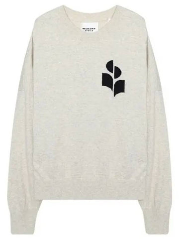 Marisans Logo Knit Top Light Grey - ISABEL MARANT - BALAAN 1