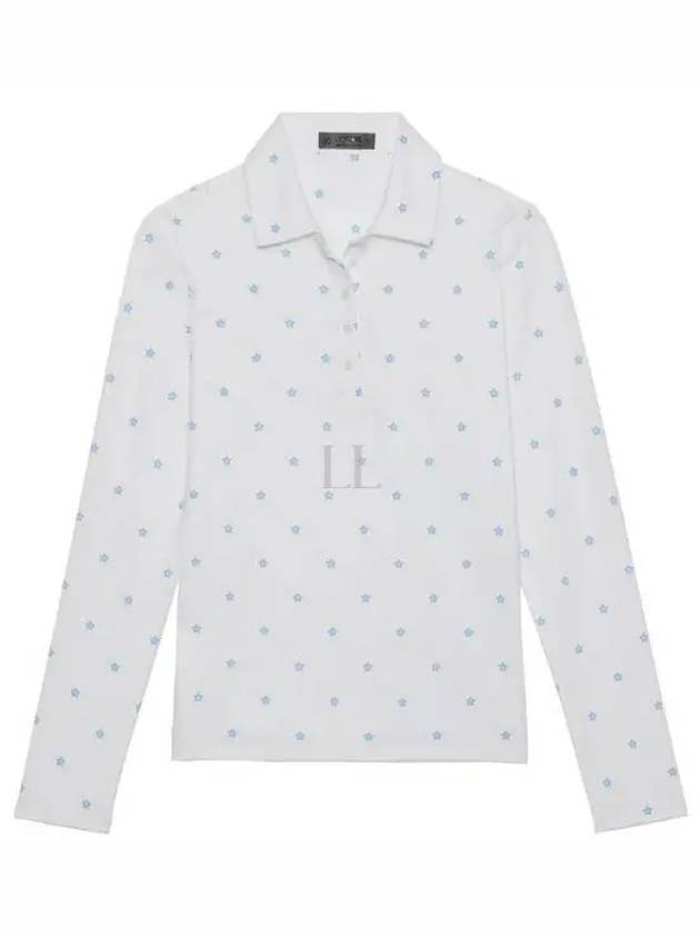 Women'S Star Print Long Sleeve Pk Shirt White - G/FORE - BALAAN 2