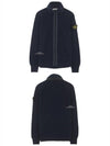 Stitch Wappen Patch Knit Zip-up Jacket Navy - STONE ISLAND - BALAAN 5