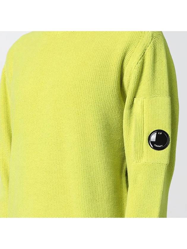 Lens Wappen Crew Neck Knit Top Yellow - CP COMPANY - BALAAN 5