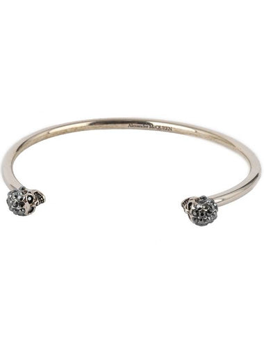 Skull Cubic Bangle Bracelet Silver - ALEXANDER MCQUEEN - BALAAN 1