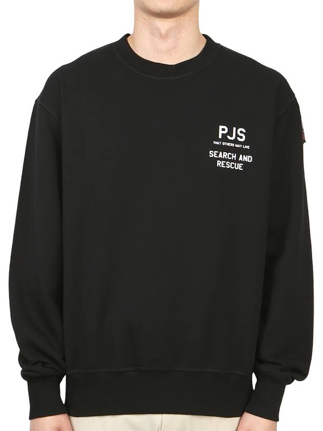 PMFLEMY01 BLACK Men s Crew Neck Long Sleeve Sweatshirt Regular Fit - PARAJUMPERS - BALAAN 3