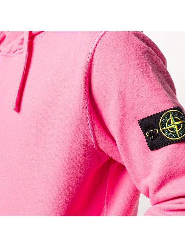 Wappen Patch Cotton Fleece Hoodie Pink - STONE ISLAND - BALAAN 6