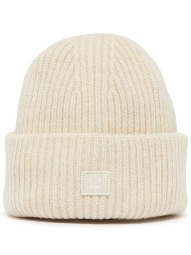 Small Face Logo Beanie Oatmeal Melange - ACNE STUDIOS - BALAAN 9