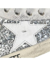 Francy Glitter Suede High Top Sneakers Silver - GOLDEN GOOSE - BALAAN 11