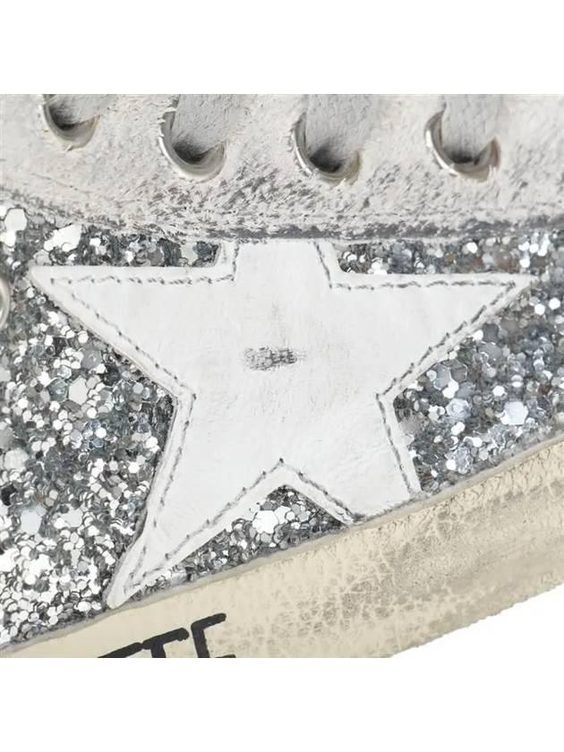 Francy Glitter Suede High Top Sneakers Silver - GOLDEN GOOSE - BALAAN 11