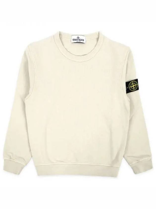 Stone Kids Waffen Patch Round Neck Sweatshirt Beige 801661340 V0091 1062848 - MONCLER - BALAAN 1