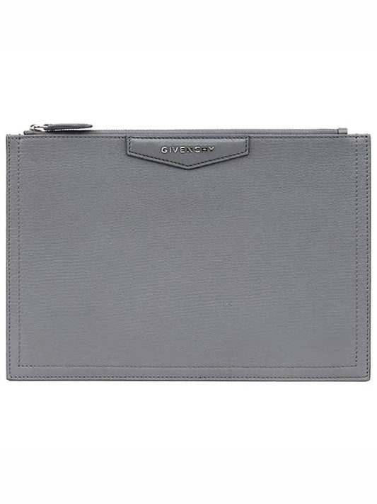 Women's Antigona Medium Clutch Bag Grey - GIVENCHY - BALAAN.