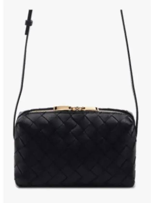 Intrecciato Lamb Leather Mini Cross Bag Black - BOTTEGA VENETA - BALAAN 2