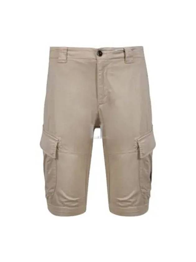 Stretch Satin Cargo Shorts Grey - CP COMPANY - BALAAN 2