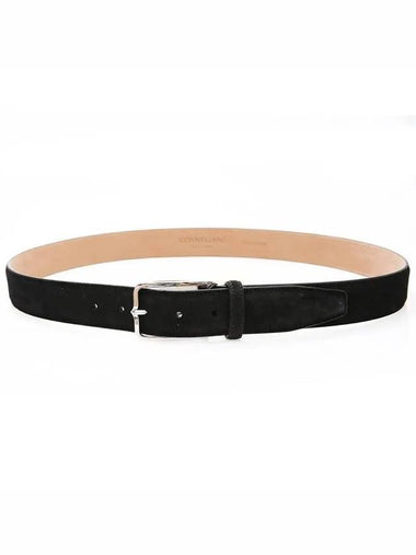 Black Square Buckle Cowhide Belt C07BTFP01 270845 - CORNELIANI - BALAAN 1