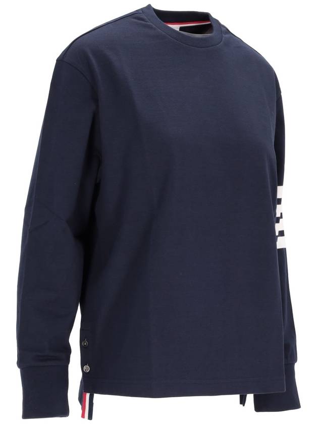 LONG SLEEVE RUGBY TEE W/ ENGINEERED 4 BAR IN MEDIUM WEIGHT JERSEY - THOM BROWNE - BALAAN 3