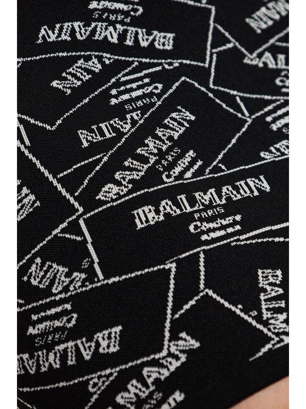 Balmain Short Skirt With Monogram, Women's, Black - BALMAIN - BALAAN 5