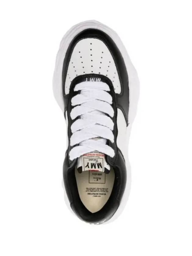 Wayne OG Sole Leather Low Top Sneakers Black White - MAISON MIHARA YASUHIRO - BALAAN 5