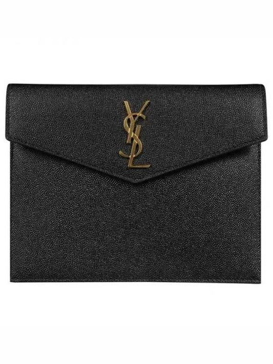 Envelope Uptown Baby Clutch Bag Black - SAINT LAURENT - BALAAN 2