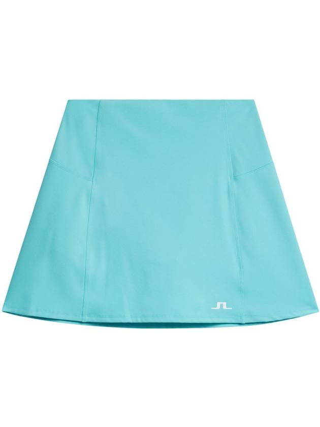 Kayla Logo Print Skirt Blue Curacao - J.LINDEBERG - BALAAN 2