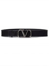 Toile Iconographe Leather Belt Black - VALENTINO - BALAAN 2