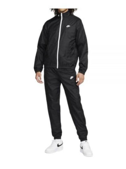 Club Lined Woven Tracksuit Black - NIKE - BALAAN 2