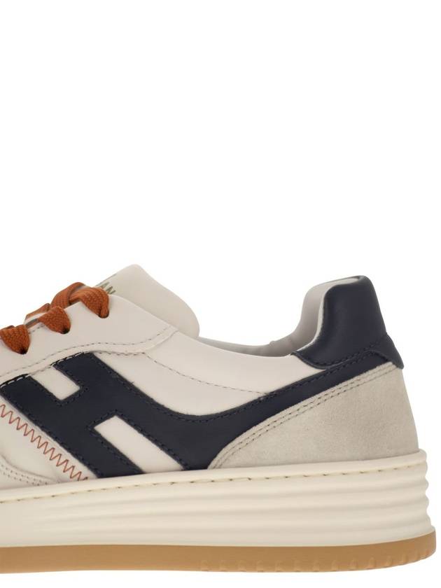 Hyperlight Leather Low Top Sneakers White Blue - HOGAN - BALAAN 8