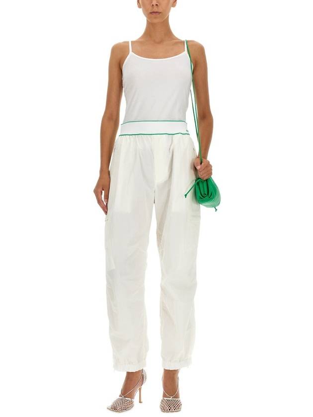 Logo Nylon Track Pants White - BOTTEGA VENETA - BALAAN 3