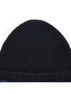 Embroidered Ribbed Cashmere Beanie Black - BURBERRY - BALAAN 8