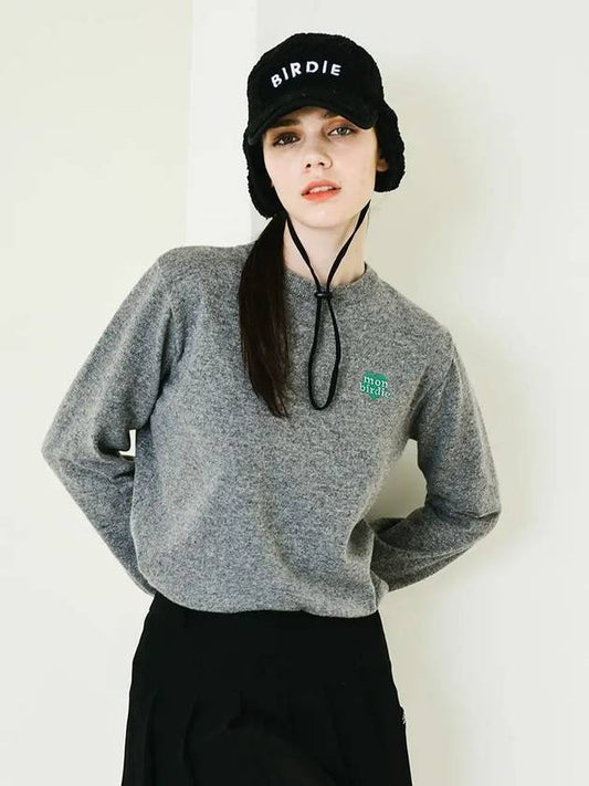 LOVE BIRDIE COLORING KNIT Love Buddy Crew Neck Color Knit GRAY - MONBIRDIE GOLF - BALAAN 1