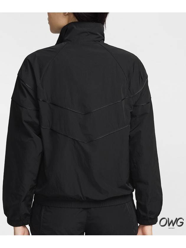 Windrunner Loose UV Woven Zip-Up Jacket Black - NIKE - BALAAN 4