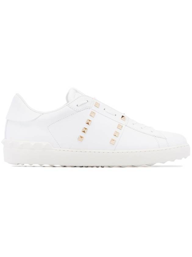 Men's Rockstud Untitled Low Top Sneakers White - VALENTINO - BALAAN 2