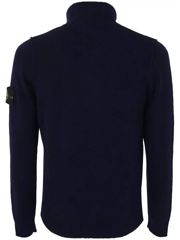 Wappen Patch Button Knit Top Navy - STONE ISLAND - BALAAN 4