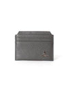 Grain Leather Slim Card Wallet Grey - VIVIENNE WESTWOOD - BALAAN 1