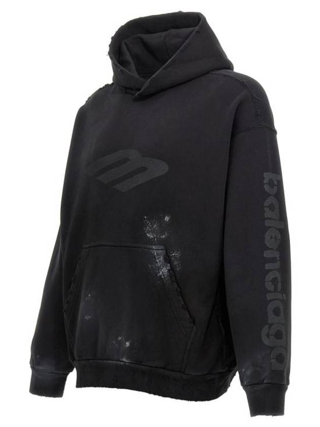 Logo Print Hoodie Black - BALENCIAGA - BALAAN 4