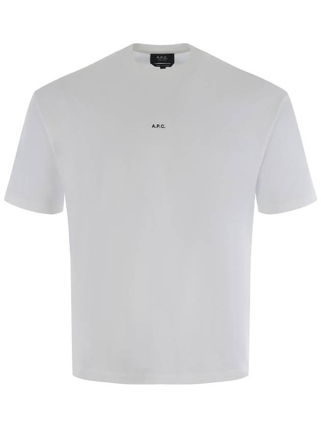 Logo Detail Crewneck Short Sleeve T-Shirt White - A.P.C. - BALAAN 2